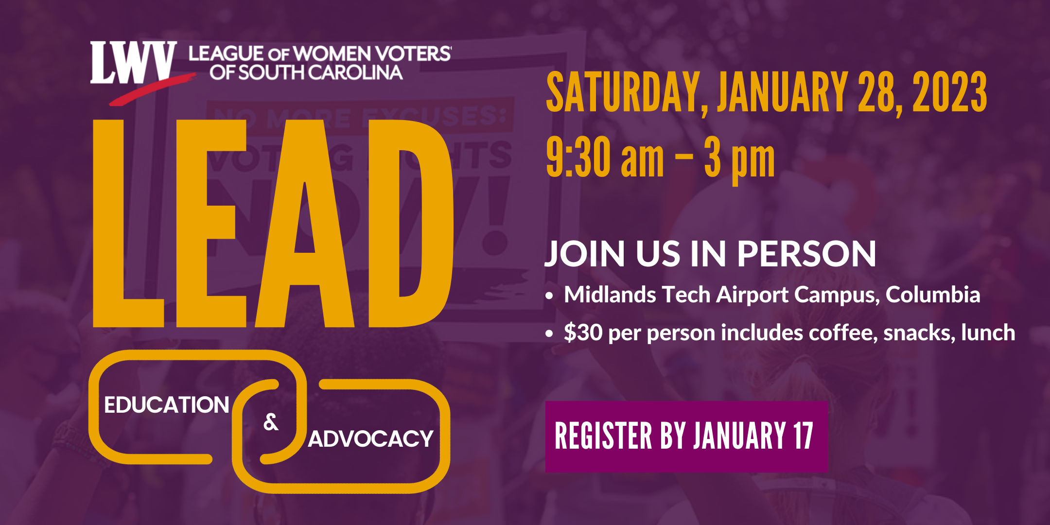 LWVSC LEAD 2023 Registration MyLO
